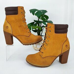 Timberland Women's Wheat Nubuck Leather Ankle Boot Size 9.5